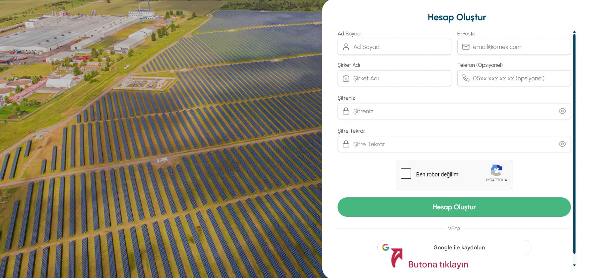 SolarTools Google register