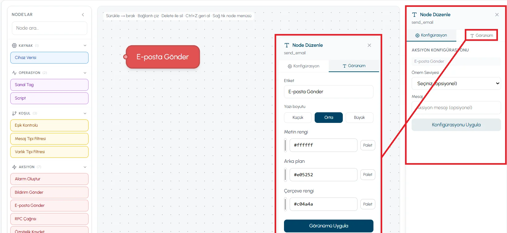 Send Email - Canvas View