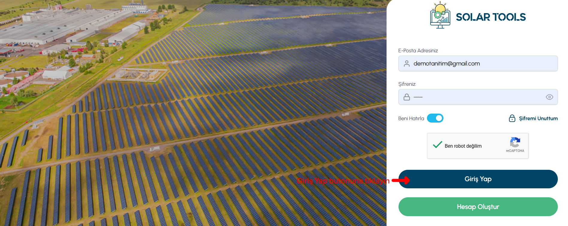 SolarTools doğrulama