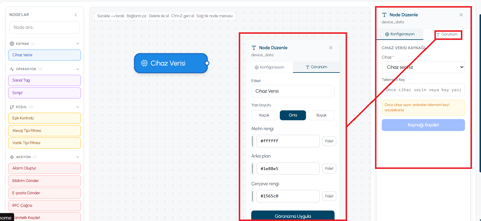 Device Data - Canvas View
