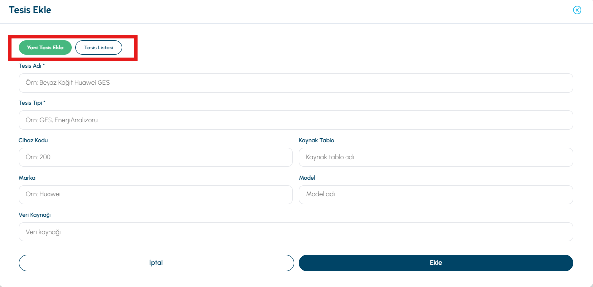 Add Facility Form