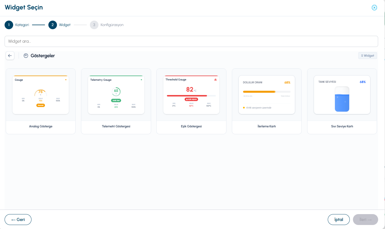 Widget Selection