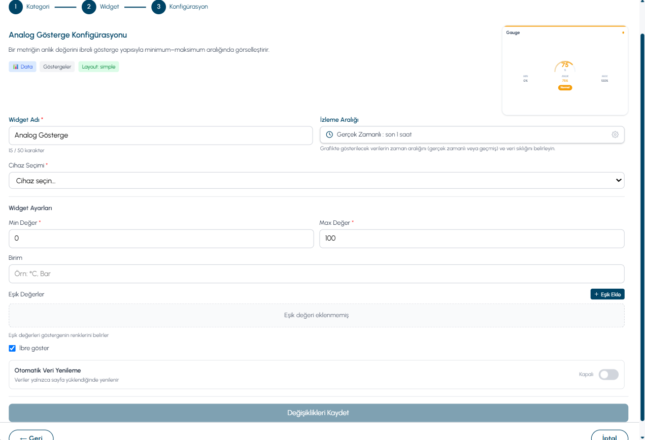 Widget Configuration