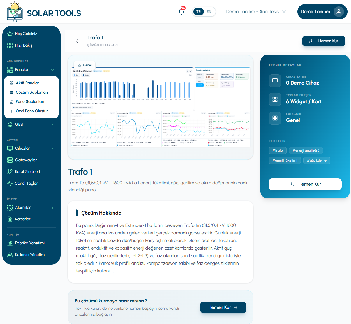 Transformer solution template