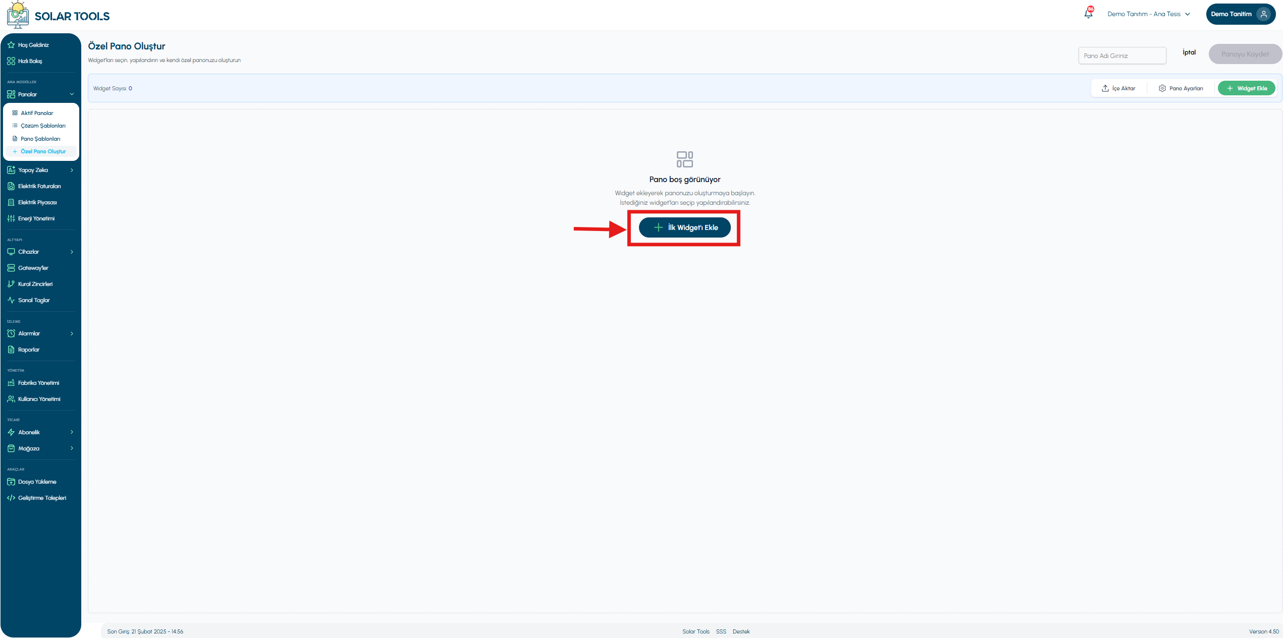 Add Widget